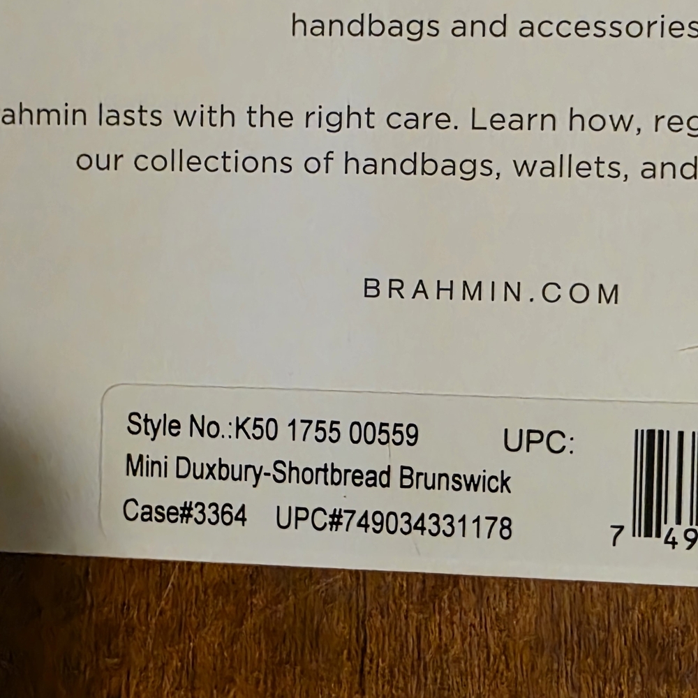 Brahmin Mini Duxbury - Shortbread Brunswick Crossbody Bag - Picture 15 of 16